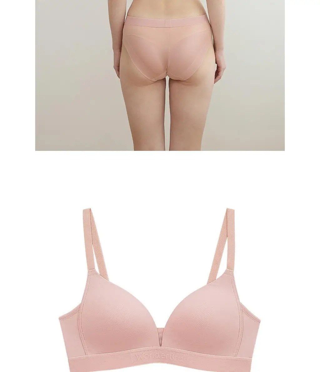 [Wonderbra] 볼륨 스포츠 아웃밴드 노와이어 브라팬티 2종세트 핑크 WBW5N31_T 상세페이지 24